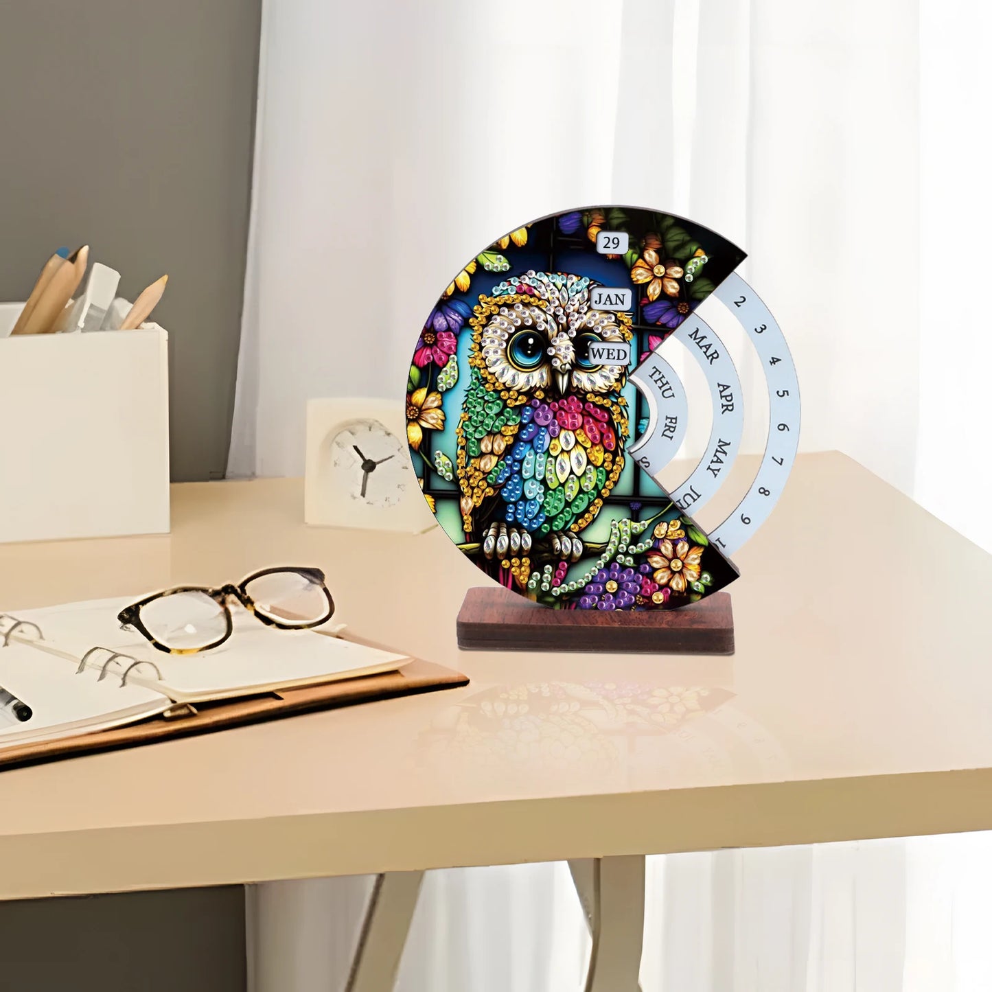Gekleurde uil | Kalender | Diamond painting