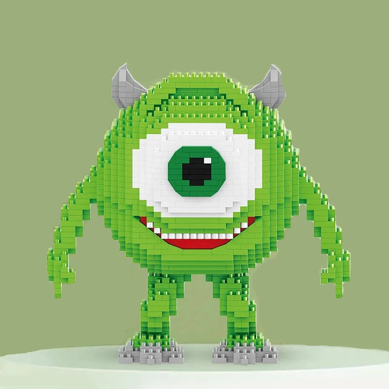 Groen monster met 1 oog | Bouwsteentjes