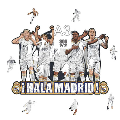 Real Madrid 5 Spelers | Houten Puzzel