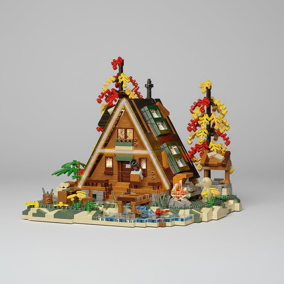 Herfst huis met boomhut | Bouwsteentjes