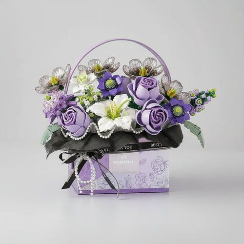 Paarse Rozenmand | Bouwsteentjes