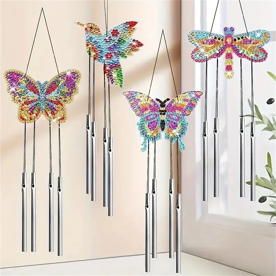 Vlinders Windgong 2+2 gratis | Diamond painting Deco Hanger