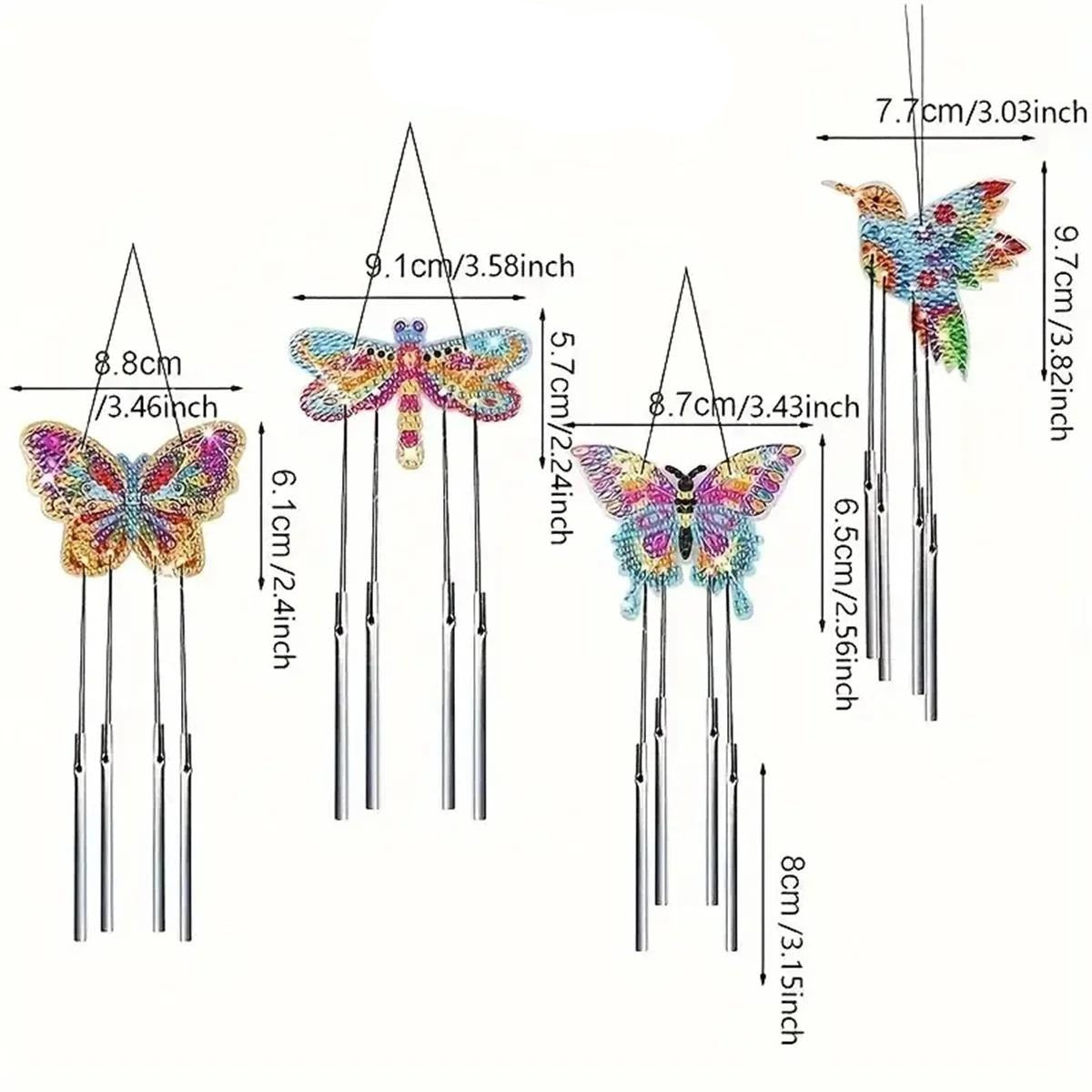 Vlinders Windgong 2+2 gratis | Diamond painting Deco Hanger