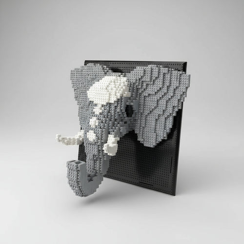 Olifant op bouwplaat | Bouwsteentjes