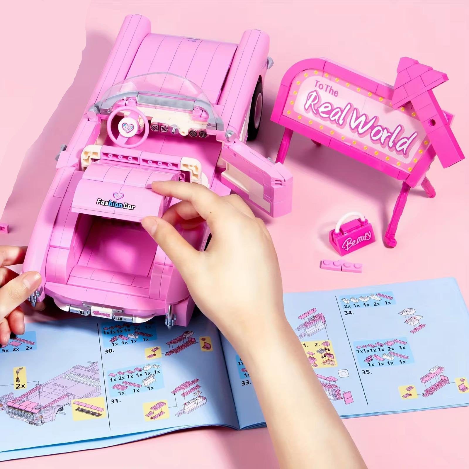 Barbie auto | Bouwsteentjes