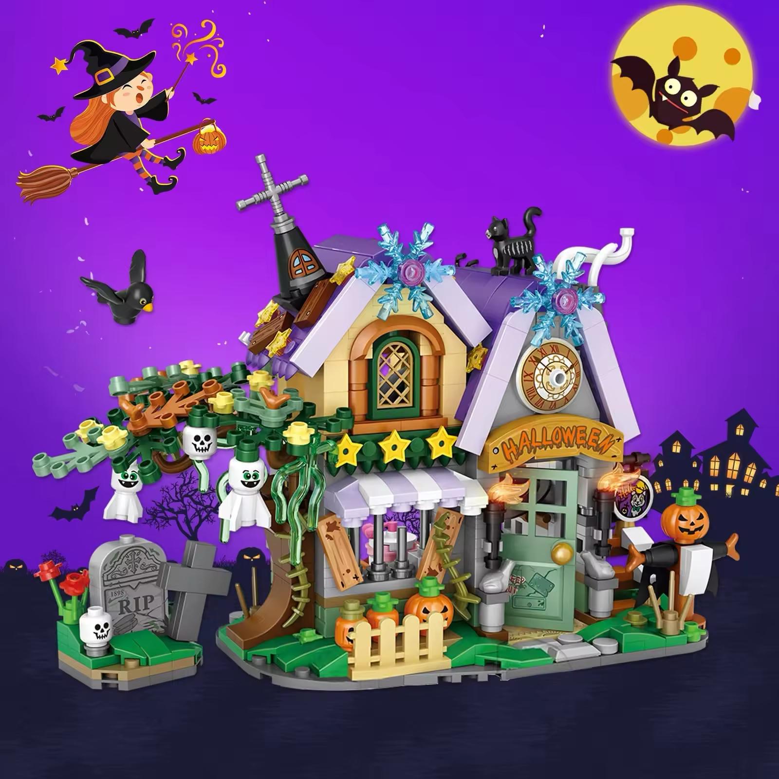 Halloween Huis | Bouwsteentjes