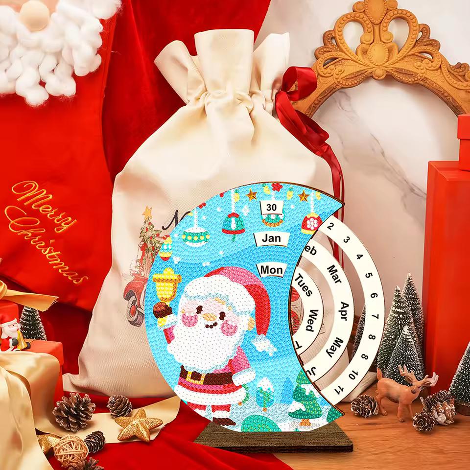 Kerstman met bel | Kalender | Diamond painting