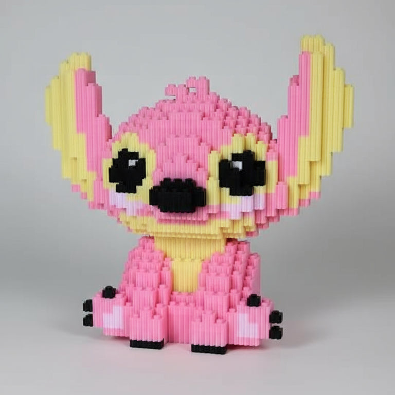 Verlegen roze wezen | Bouwsteentjes