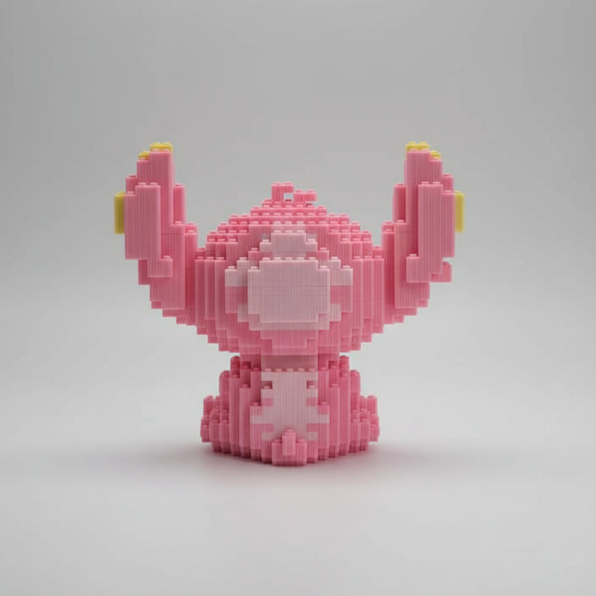 Verlegen roze wezen | Bouwsteentjes