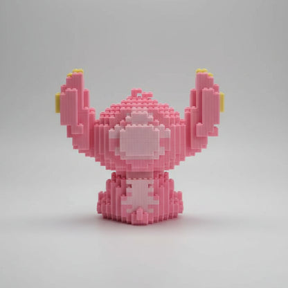 Verlegen roze wezen | Bouwsteentjes