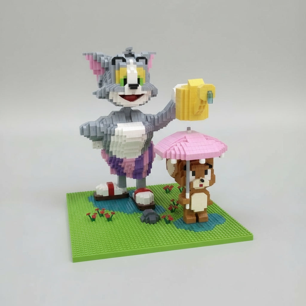 Grappige Kat & Muis | Bouwsteentjes