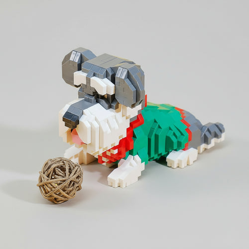 Schattige Schnauzer | Bouwsteentjes