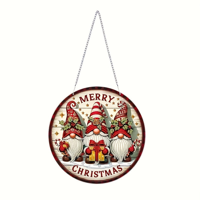 Decoratie hanger | Kerst kabouters | Diamond painting