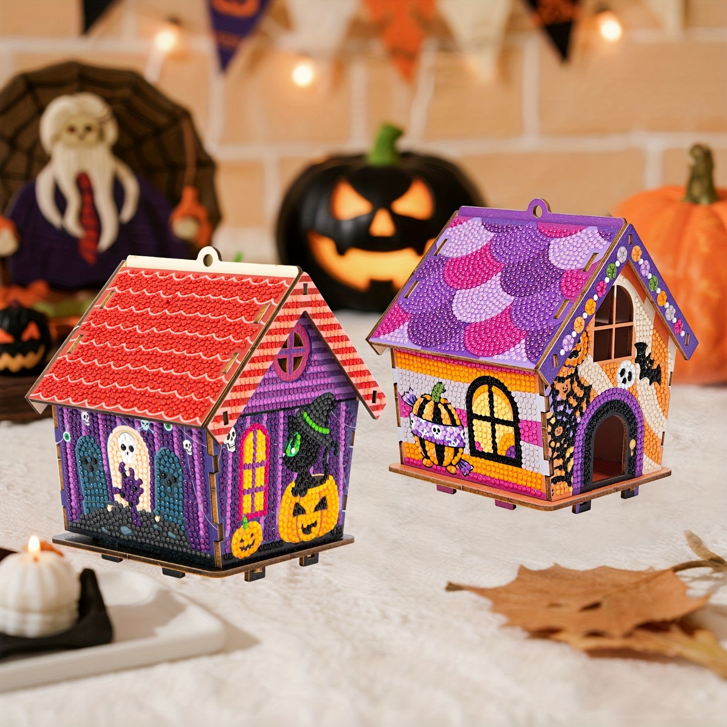 Halloween huisje | hanger | Diamond painting