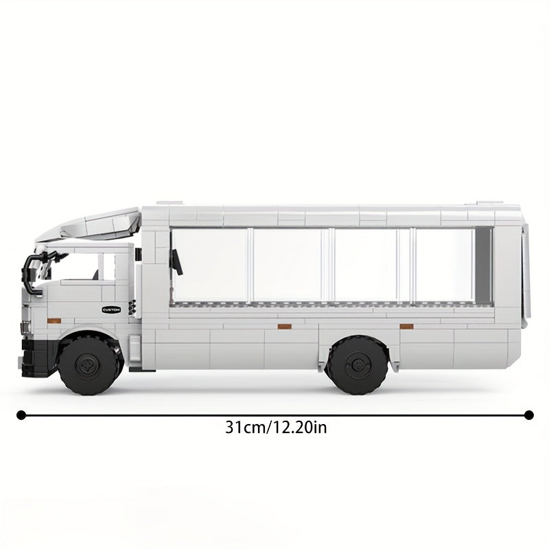Witte container truck | Bouwsteentjes