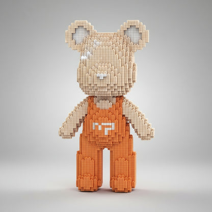 Beer met oranje tuinbroek | Bouwsteentjes