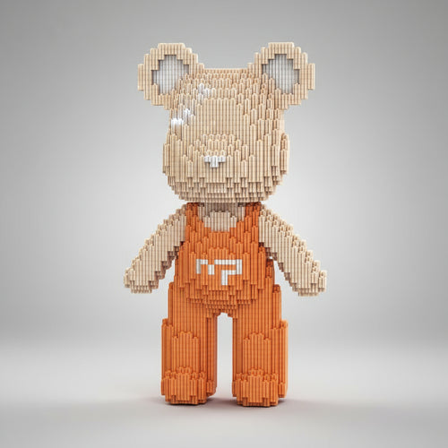 Beer met oranje tuinbroek | Bouwsteentjes