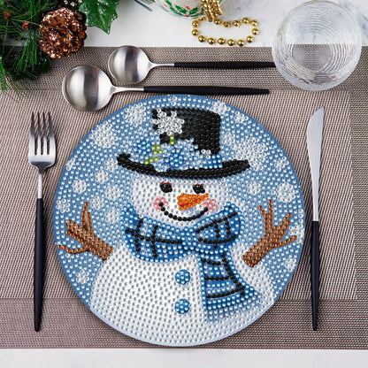 Sneeuwpoppen placemats | 4 stuks | Diamond painting