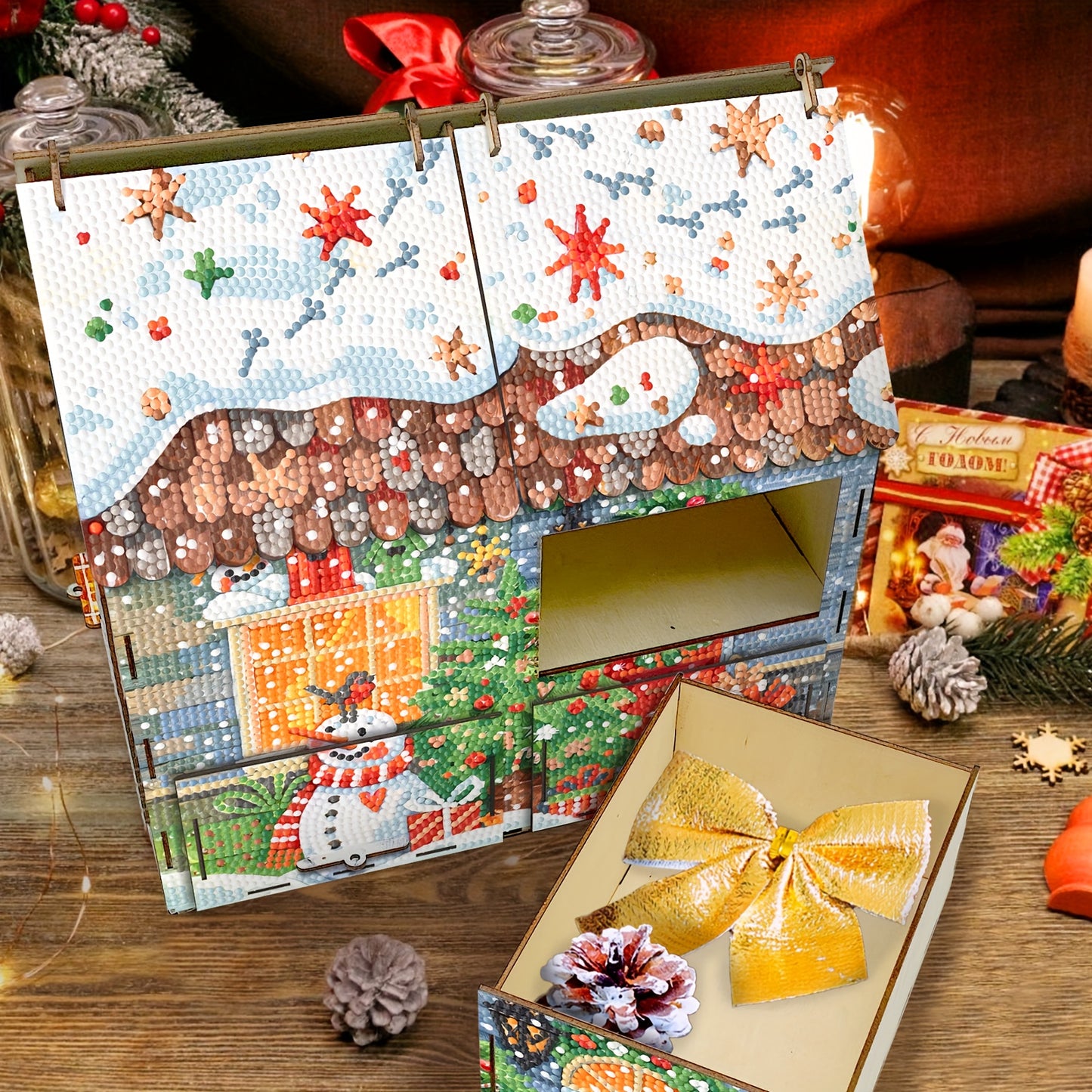 Huis met lades | Bouwpakket | Diamond painting