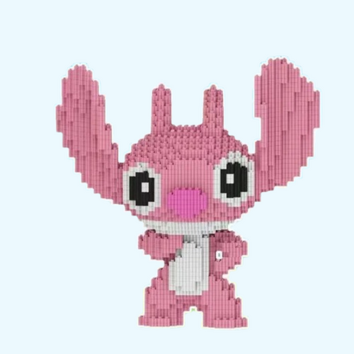 Schattig roze wezen met grote oren | Bouwsteentjes