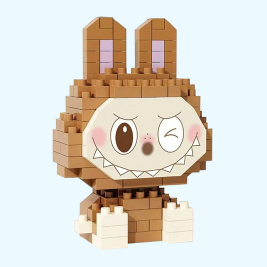 Mini Bruine Labubu | Bouwsteentjes