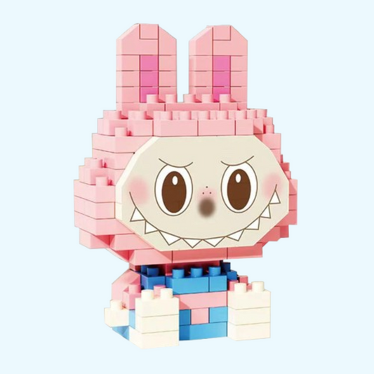 Mini Roze Labubu | Bouwsteentjes
