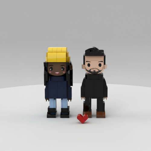 Eigen Foto als Bouwstenen Poppetje – 2 personen | Bouwsteentjes