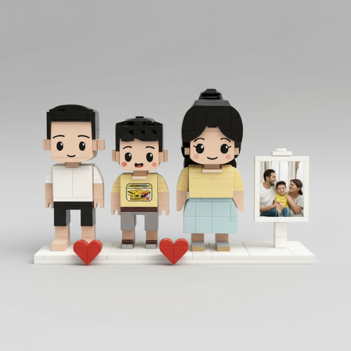 Eigen Foto als Bouwstenen Poppetje – 3 personen | Bouwsteentjes
