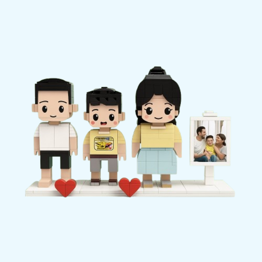 Eigen Foto als Bouwstenen Poppetje – 3 personen | Bouwsteentjes