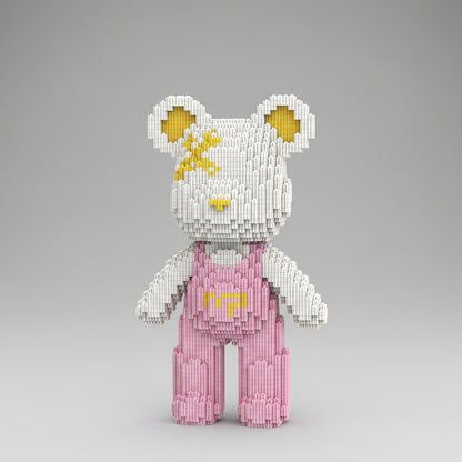 Beer met roze tuinbroek | Bouwsteentjes