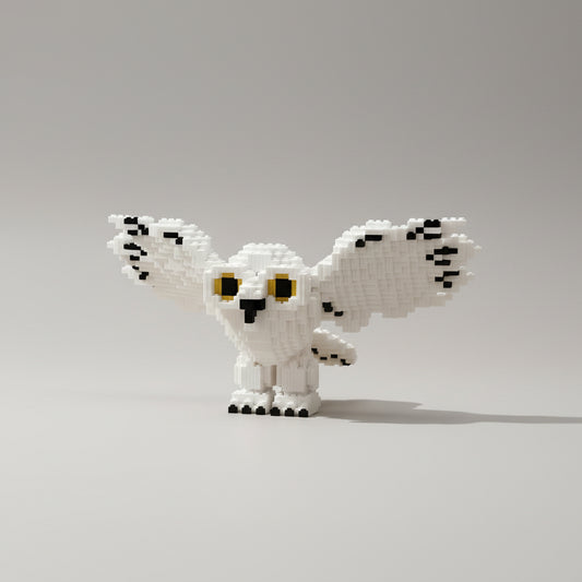 Vliegende Witte Uil | Bouwsteentjes