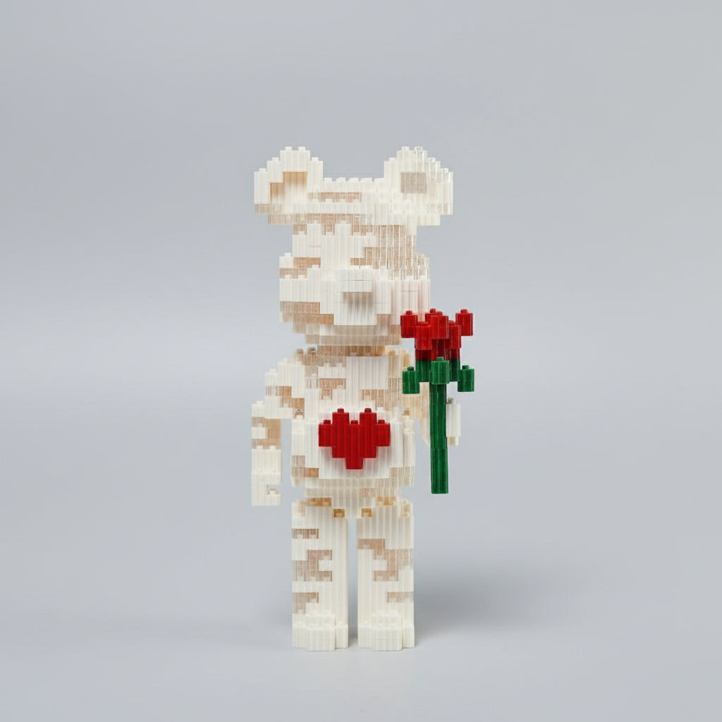 Astronaut Met Roos Bouwblokjes