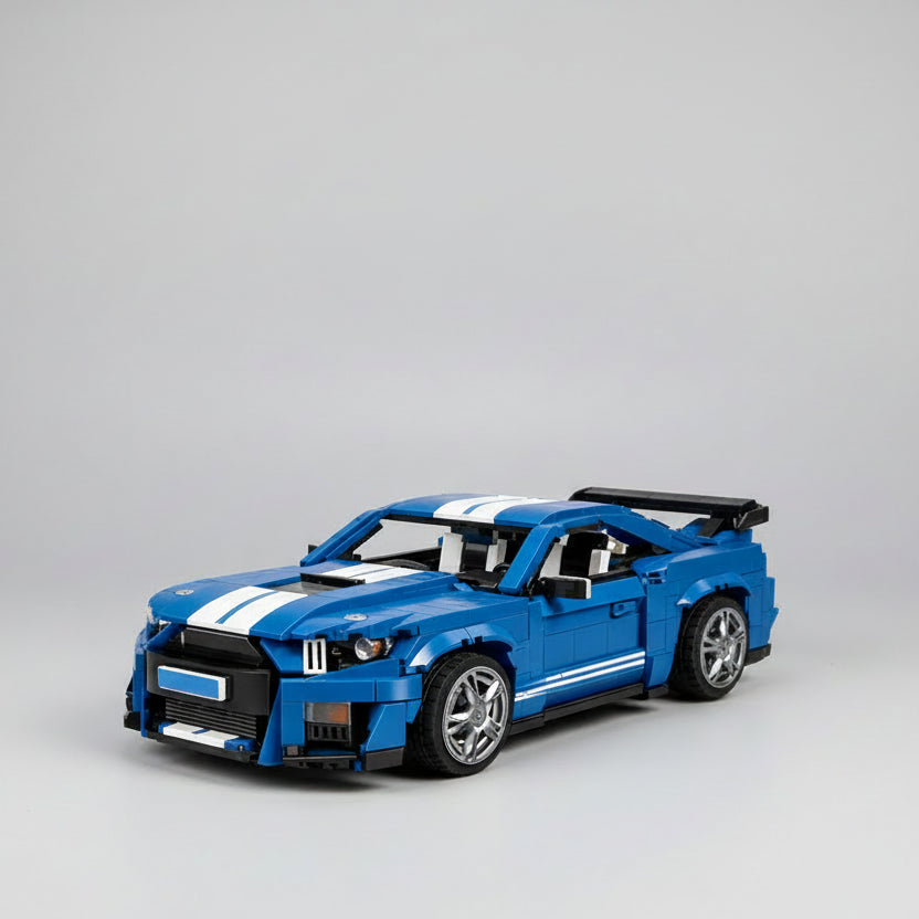 Coole blauwe sport auto | Bouwsteentjes