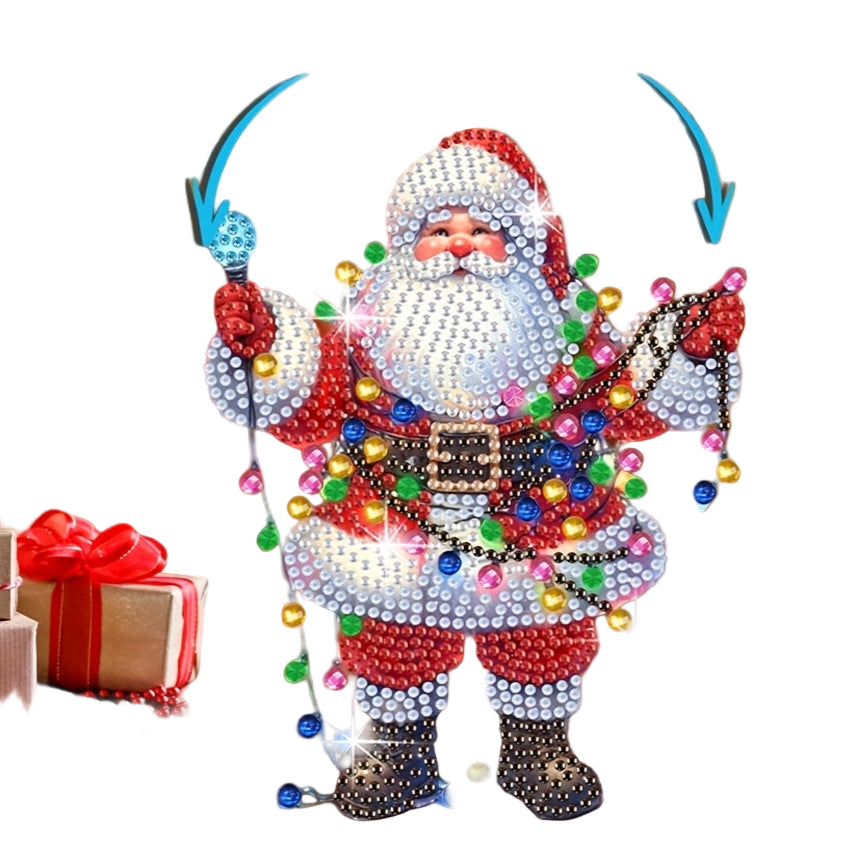 Bewegende kerstman | Diamond painting