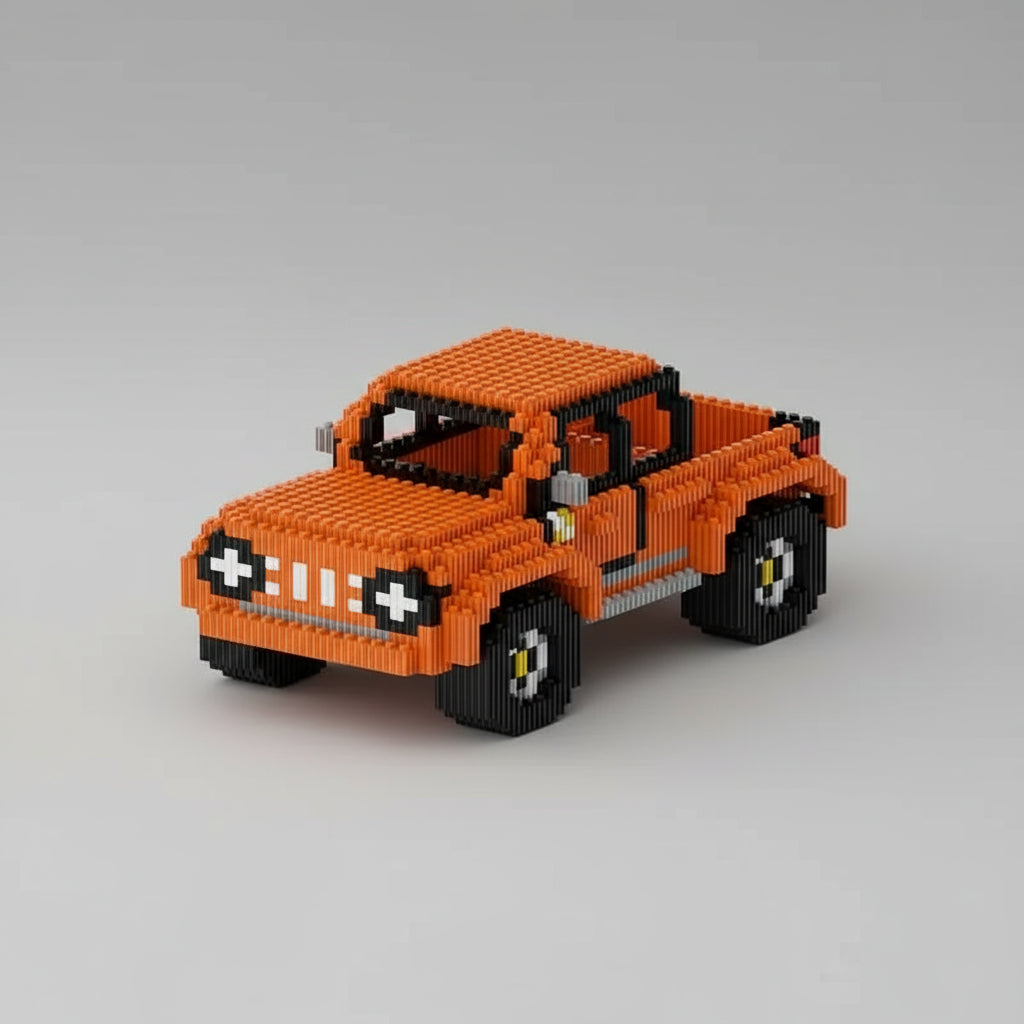 Oranje Truck | Bouwsteentjes
