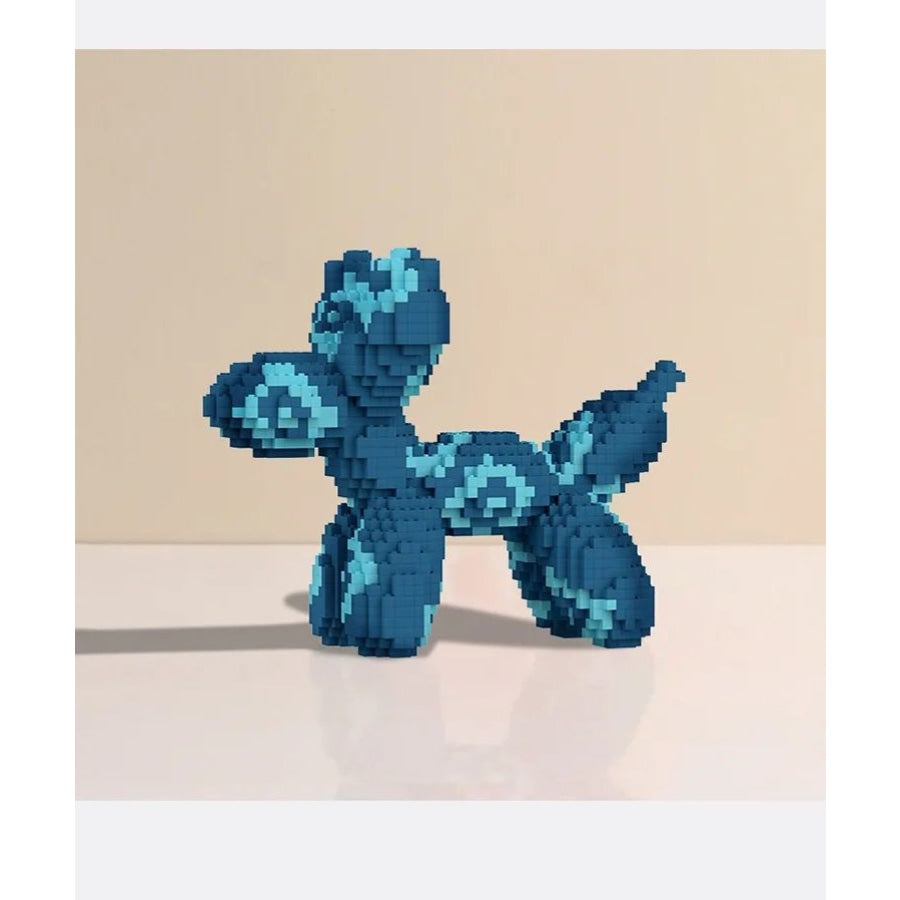 Ballon Hond Donkerblauw Bouwblokjes