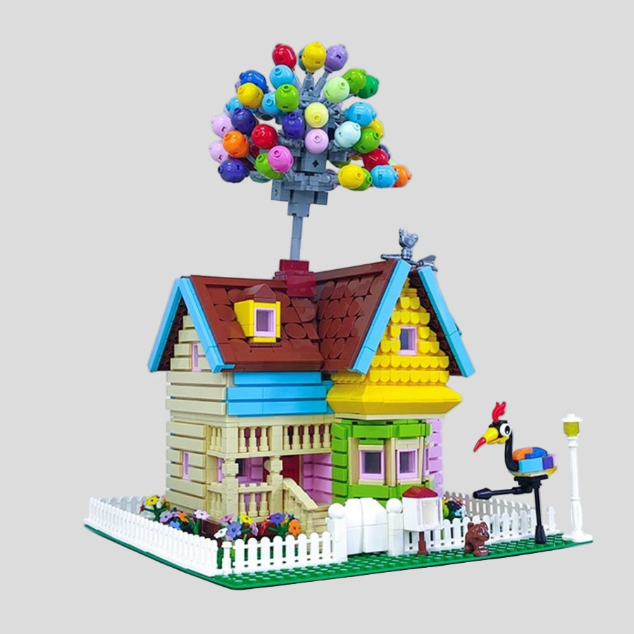 Ballon Huisje Bouwblokjes