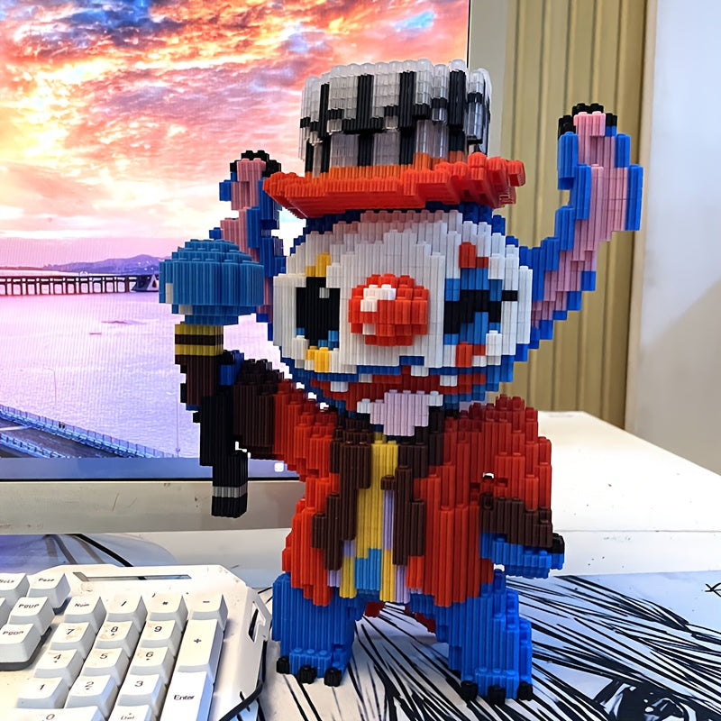 Blauw wezen als Clown | Bouwsteentjes