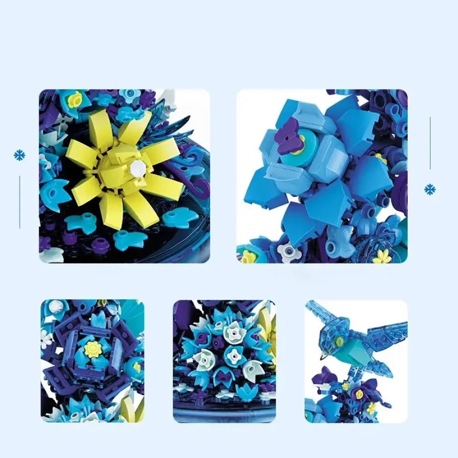 Blauw Bloemenpakket