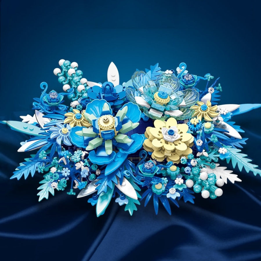 Blauwe Droogbloemen Bouwblokjes