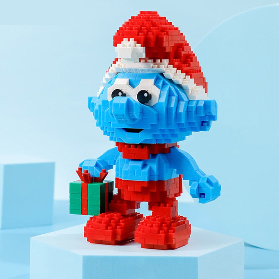 Blauwe Poppetjes Poppetje | Kerst Bouwblokjes
