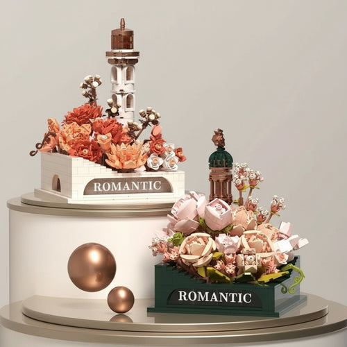 Bloemen Met Vuurtoren Bouwblokjes