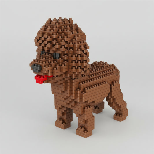 Bruine Poedel Bouwblokjes