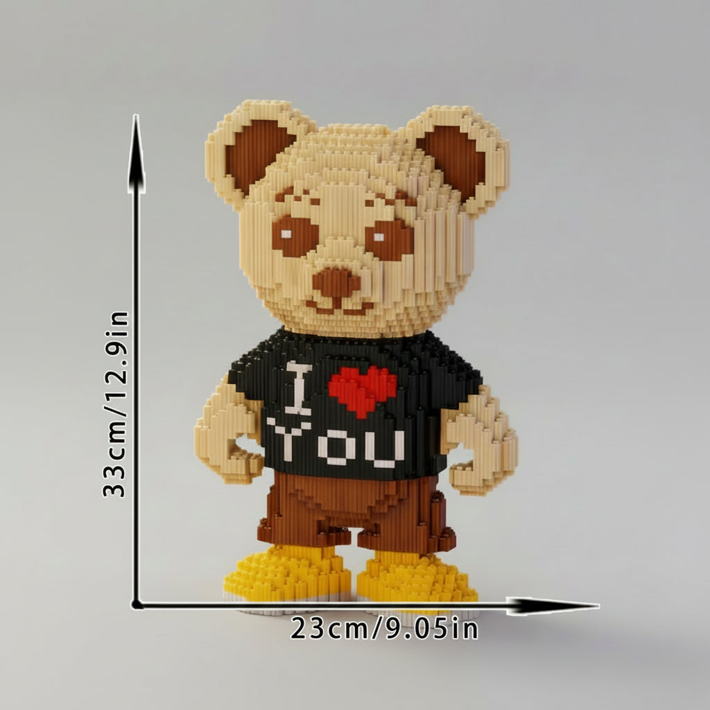 I love you beer met gele schoenen | Bouwsteentjes