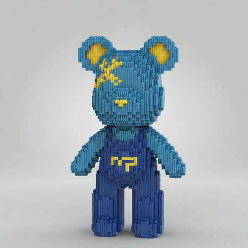 Beer met blauwe tuinbroek | Bouwsteentjes