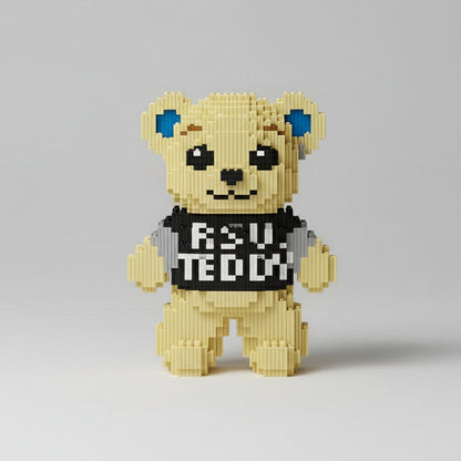 Staande teddybeer | Bouwsteentjes