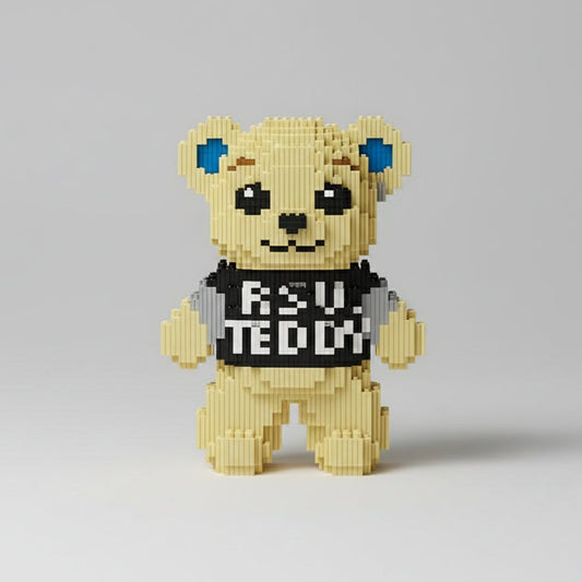 Staande teddybeer | Bouwsteentjes