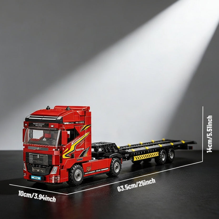 Grote rode truck | Bouwsteentjes
