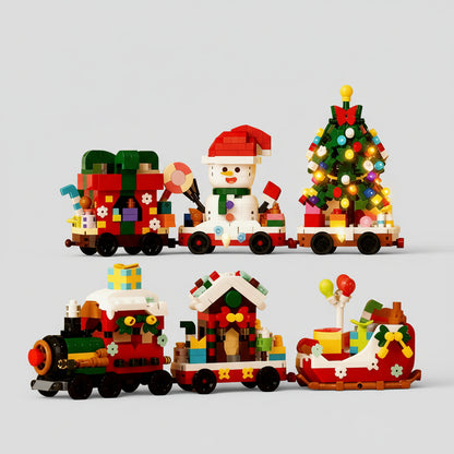 Kerst treintje | Bouwsteentjes