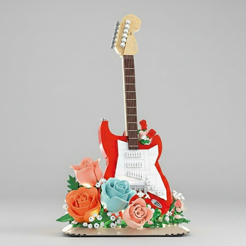 Gitaar met bloemen | Bouwsteentjes
